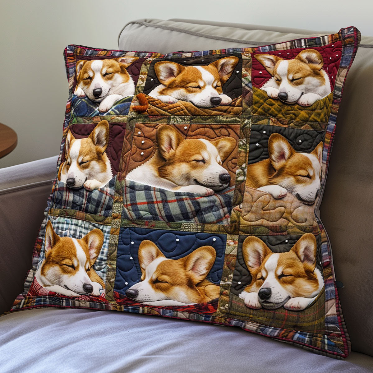 Corgi Dogs Warm WO2808045CL Quilt Pillow Case