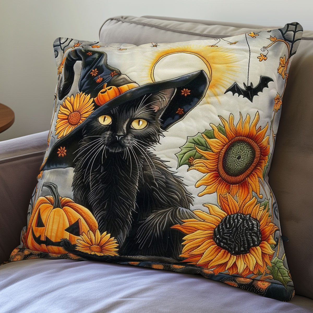 Enchanted Feline WO0808038CL Quilt Pillow Case