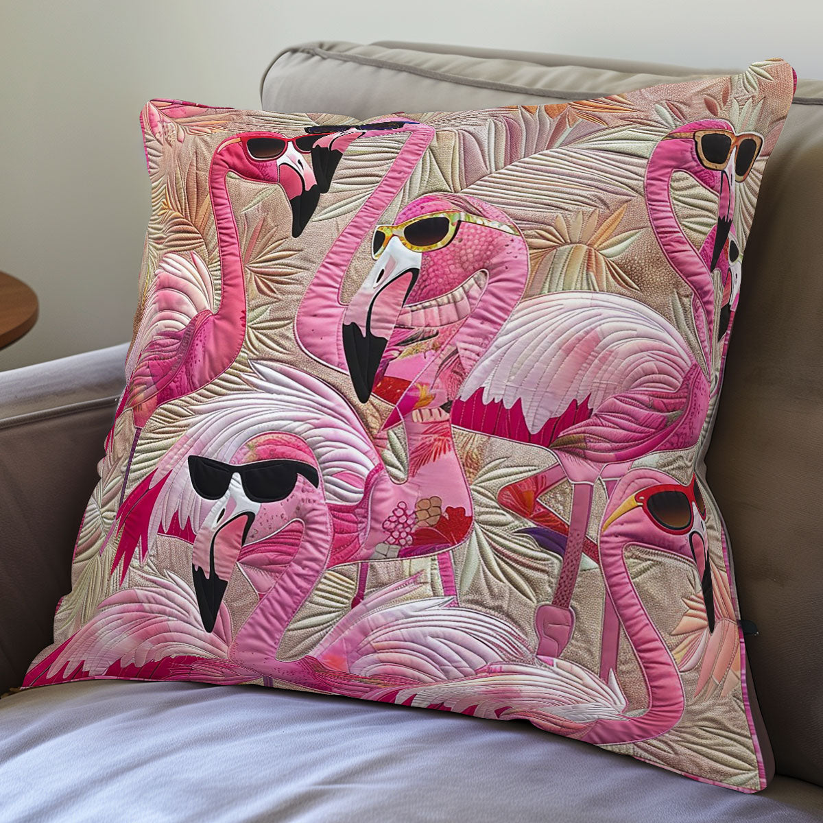 Flamingos On Vacation WO0808026CL Quilt Pillow Case