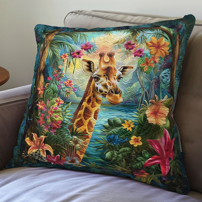 Giraffe In Bloom WO2308007CL Quilt Pillow Case