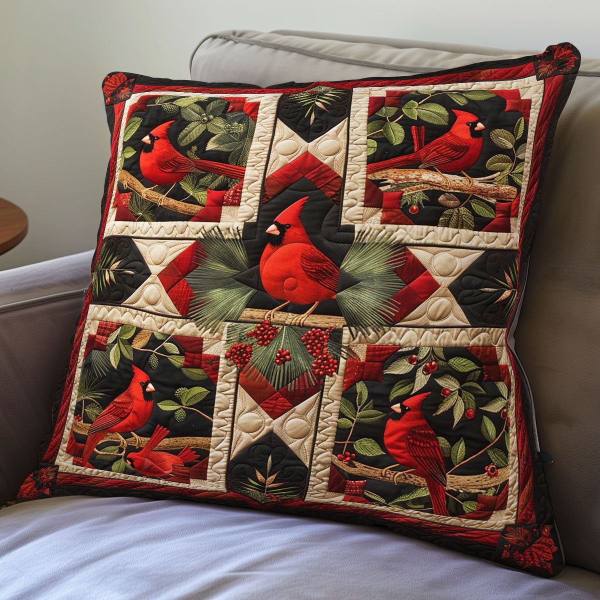 Red Cardinal WO2808002CL Quilt Pillow Case