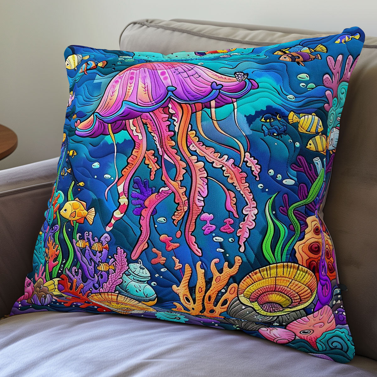 The Enchanted World Of Jellyfish WO1308027CL Quilt Pillow Case