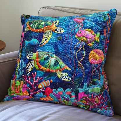 Turtle Ocean Colorful WO0808034CL Quilt Pillow Case