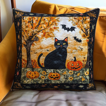 Black Cat Halloween WO0108008CL Quilt Pillow Case