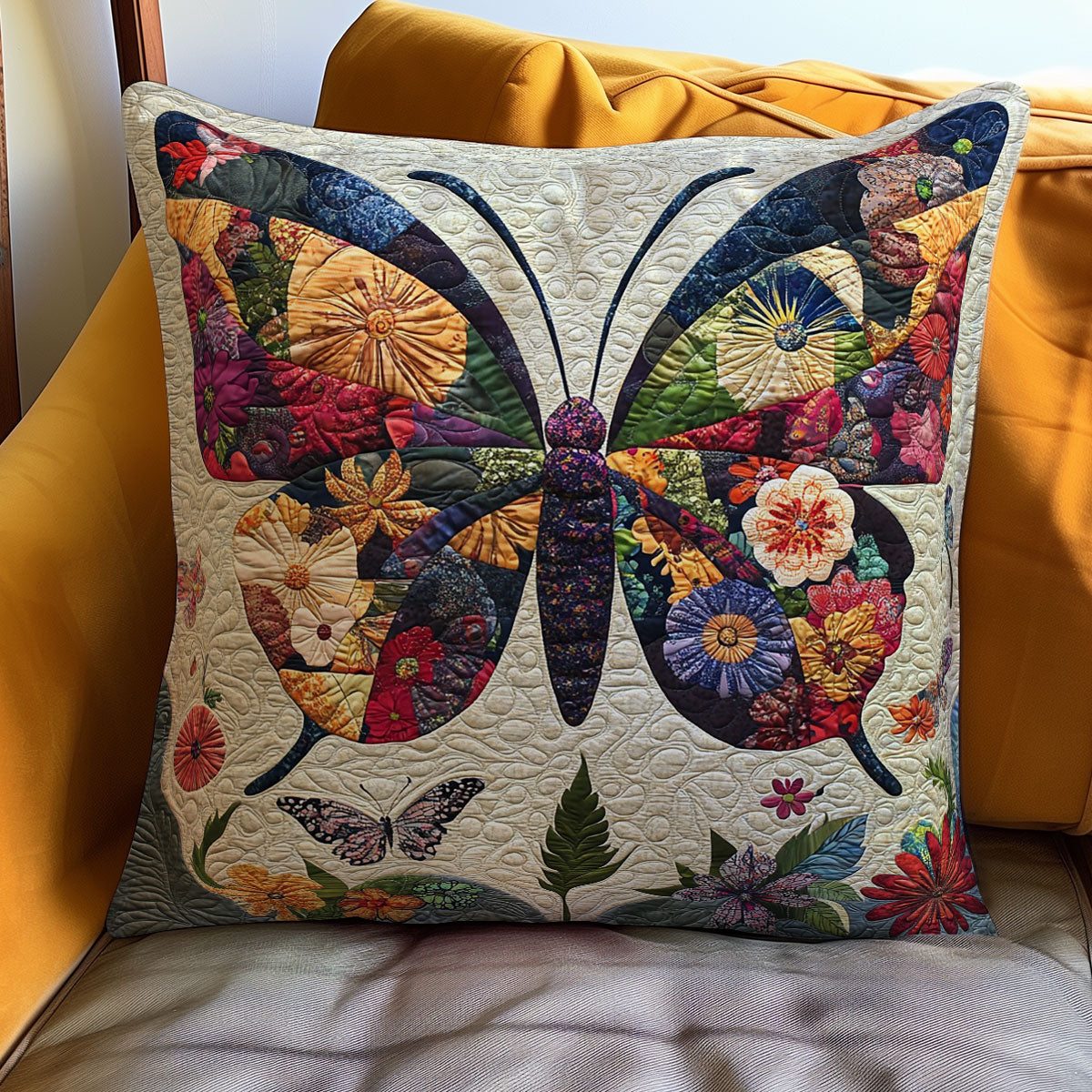 Butterfly And Flowers WO0608016CL Quilt Pillow Case