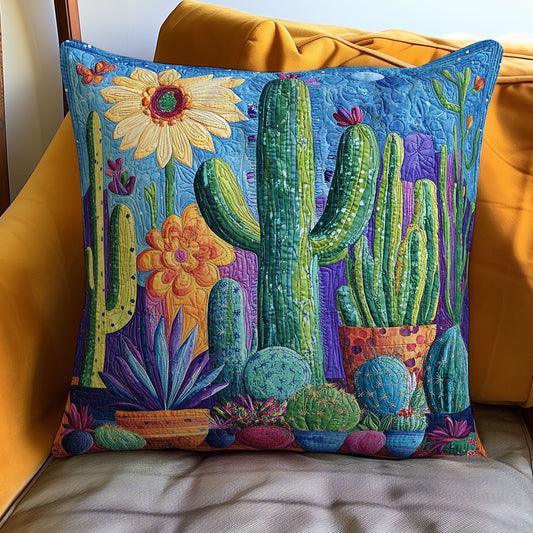 Cactus and Succulent Sphashes WO3107033CL Quilt Pillow Case