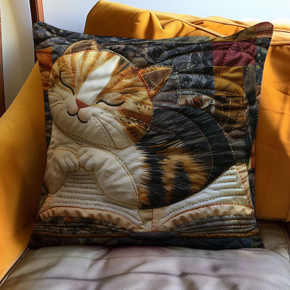 Cat And Book WO2607016CL Quilt Pillow Case