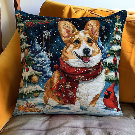 Corgi And Cardinal WO2208011CL Quilt Pillow Case