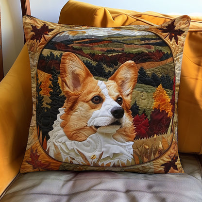 Corgi Dog With Autumn WO1908008CL Quilt Pillow Case