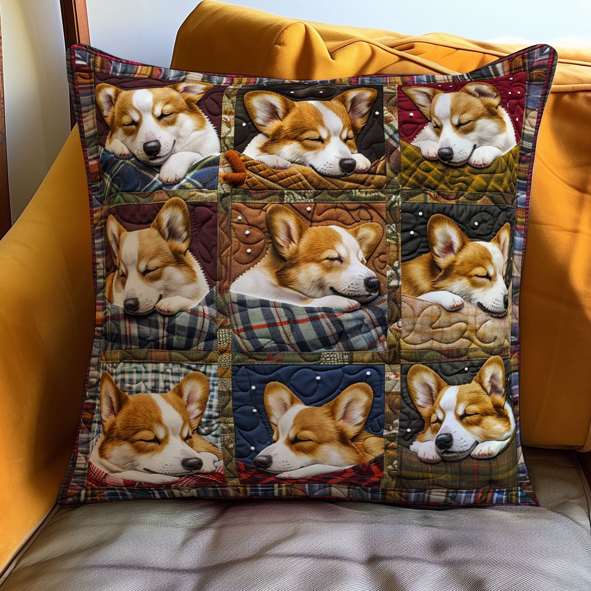 Corgi Dogs Warm WO2808045CL Quilt Pillow Case