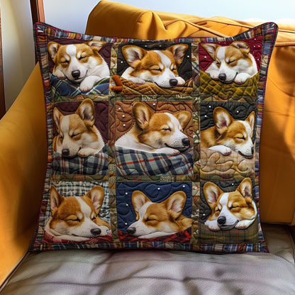 Corgi Dogs Warm WO2808045CL Quilt Pillow Case