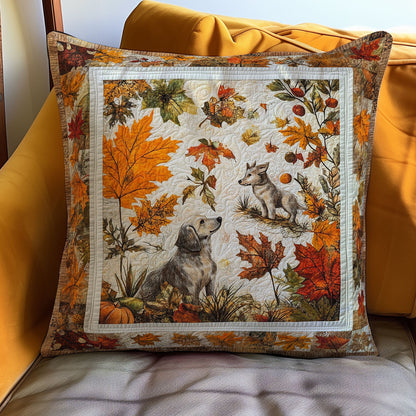 Dachshund Autumn WO0608031CL Quilt Pillow Case