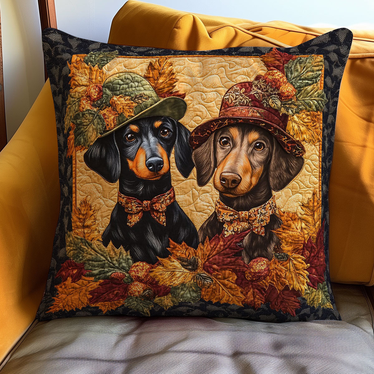 Dachshund WO0608033CL Quilt Pillow Case