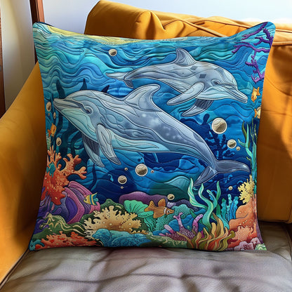 Dolphins Swimming In The Ocean WO1908019CL Quilt Pillow Case