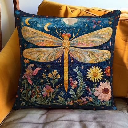 Dragonfly And Flowers WO0108049CL Quilt Pillow Case