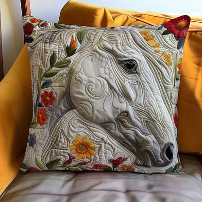 Floral Horse XR2507017CL Quilt Pillow Case