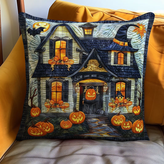 Haunted Halloween House WO1308018CL Quilt Pillow Case