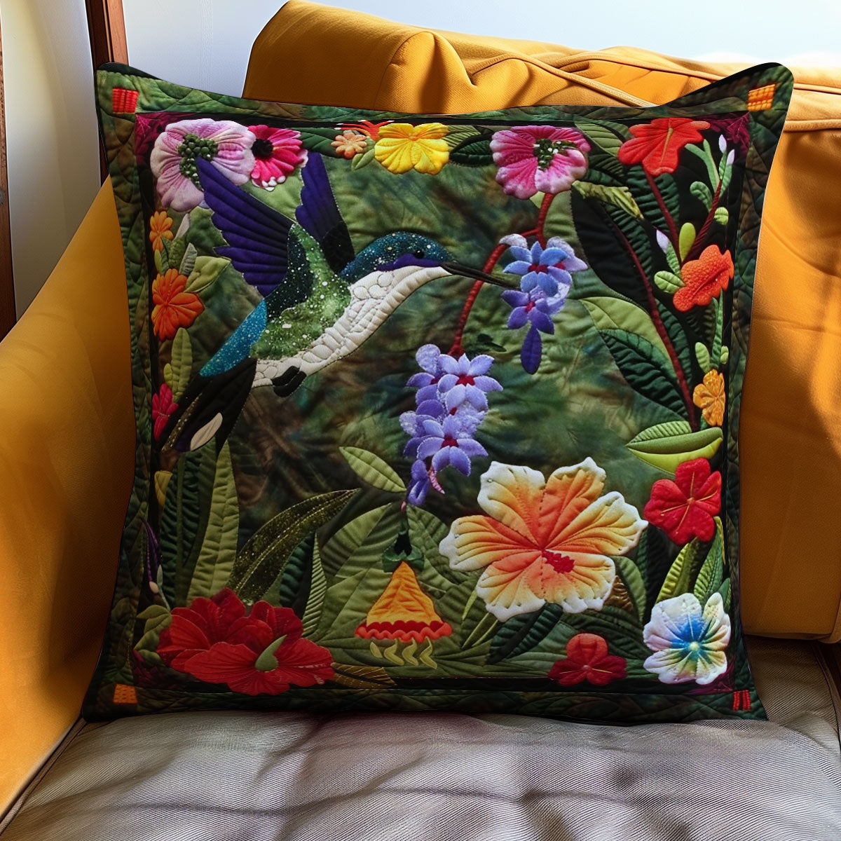 Humming Bird WO2607007CL Quilt Pillow Case