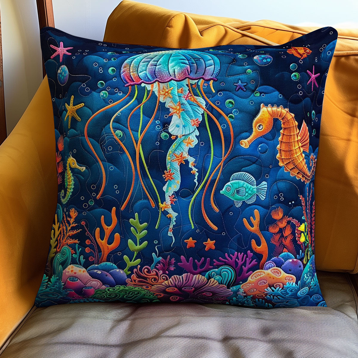 Jellyfish In The Ocean WO1008009CL Quilt Pillow Case