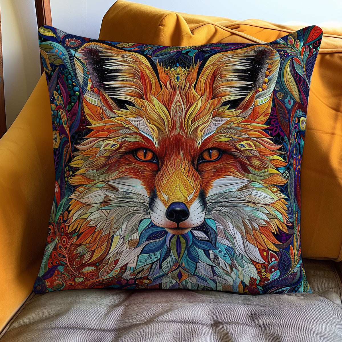 Mandala Fox WO0808010CL Quilt Pillow Case