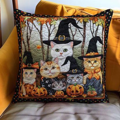 Mystical Cats Of Halloween WO1308015CL Quilt Pillow Case