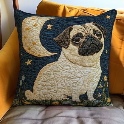 Pug Dog WO0108021CL Quilt Pillow Case