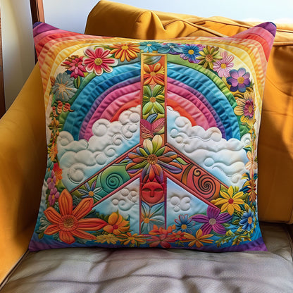 Rainbow And Peace Symbol WO2208040CL Quilt Pillow Case