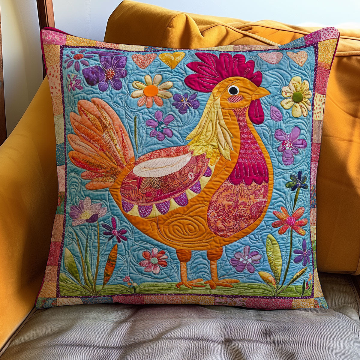 Rooster WO3107035CL Quilt Pillow Case