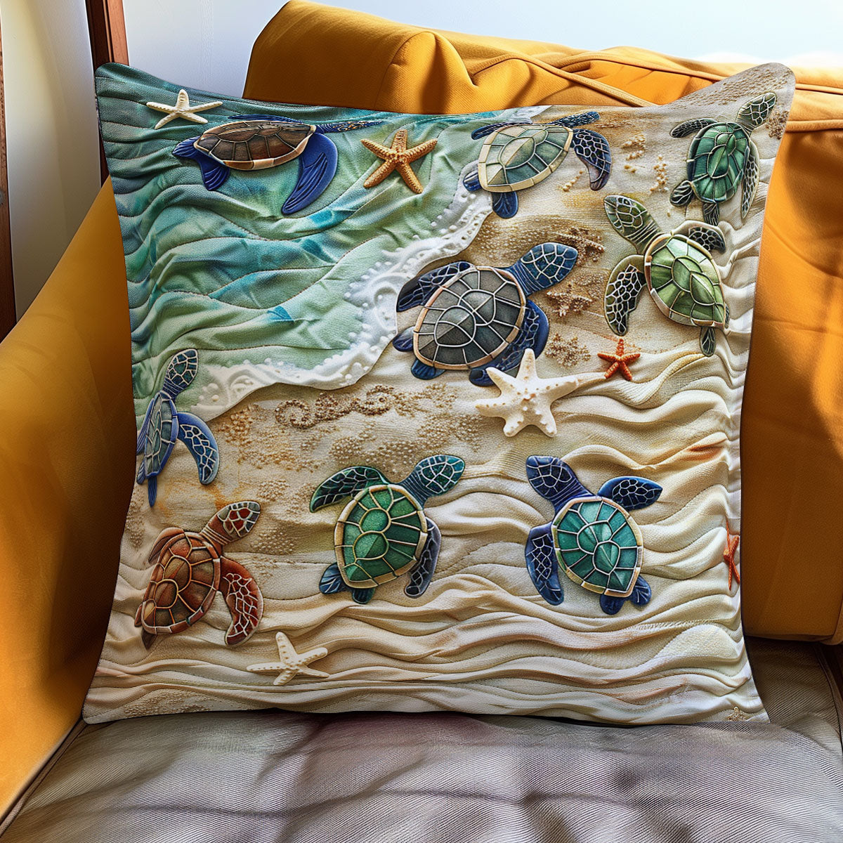 Sea Turtles XR1607014CL Quilt Pillow Case