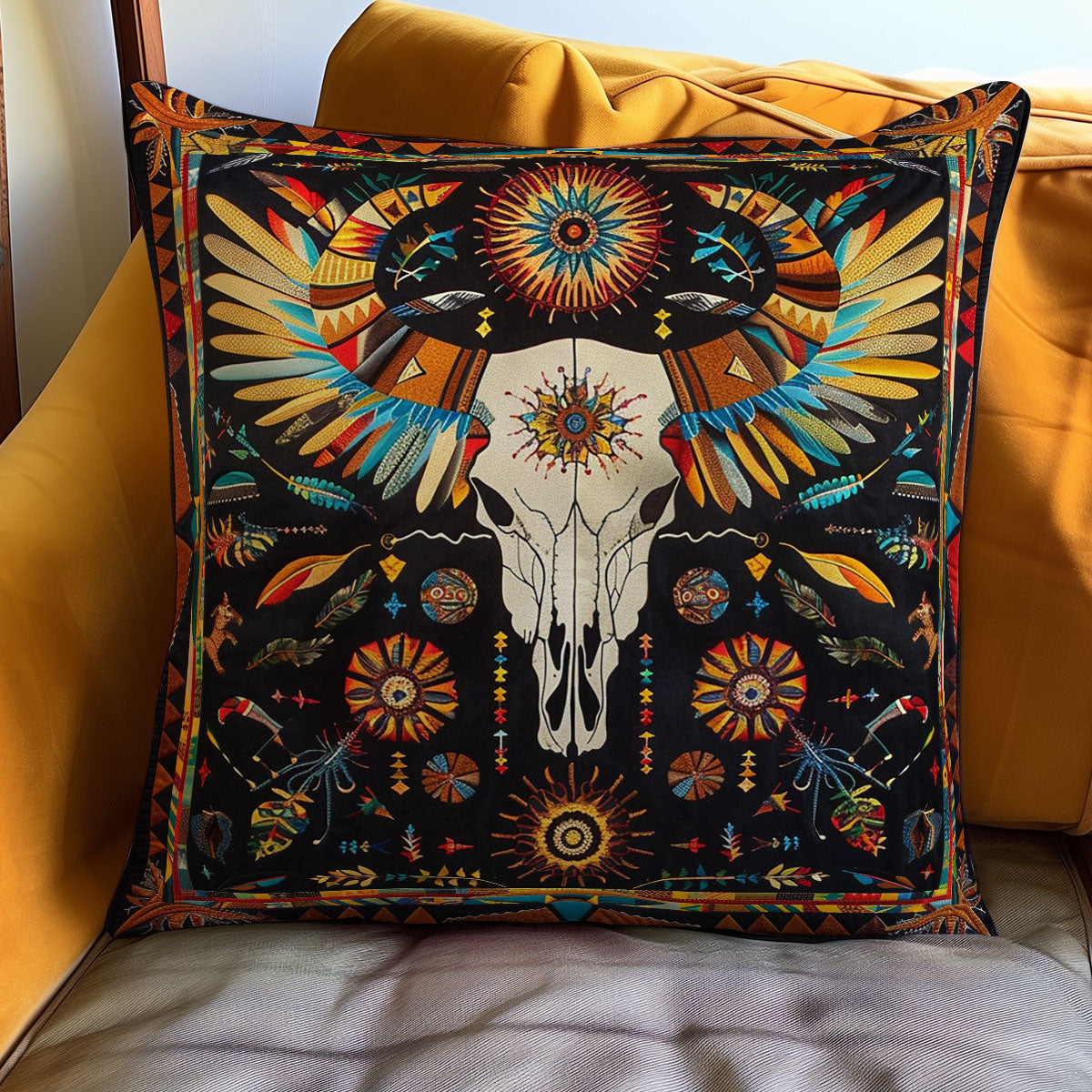 Skull In Culture WO0808033CL Quilt Pillow Case