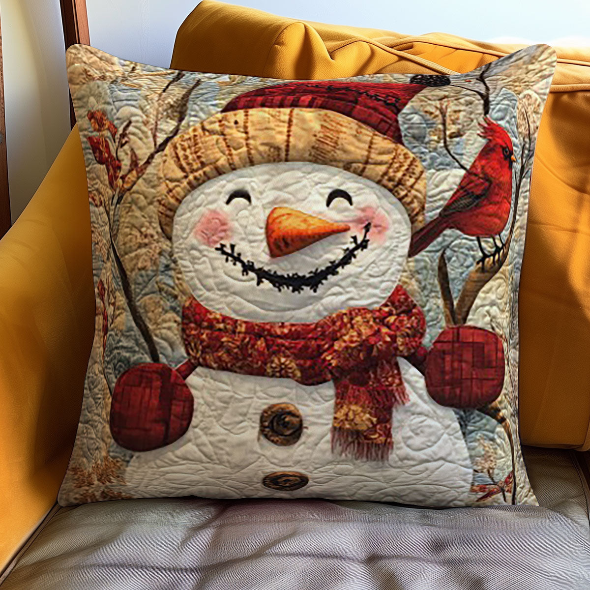 Snowman WO0108031CL Quilt Pillow Case