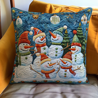 Snowmans And Christmas WO2808025CL Quilt Pillow Case
