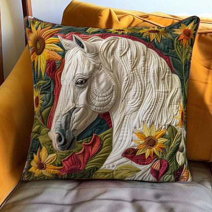 Sunflower Garden Horse XR2507015CL Quilt Pillow Case