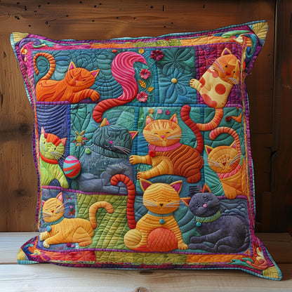 Cute Cats And Colorful Yarns XR0108036CL Quilt Pillow Case