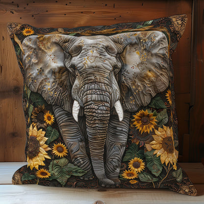 Elephant And Sunflowers XR2007016CL Quilt Pillow Case