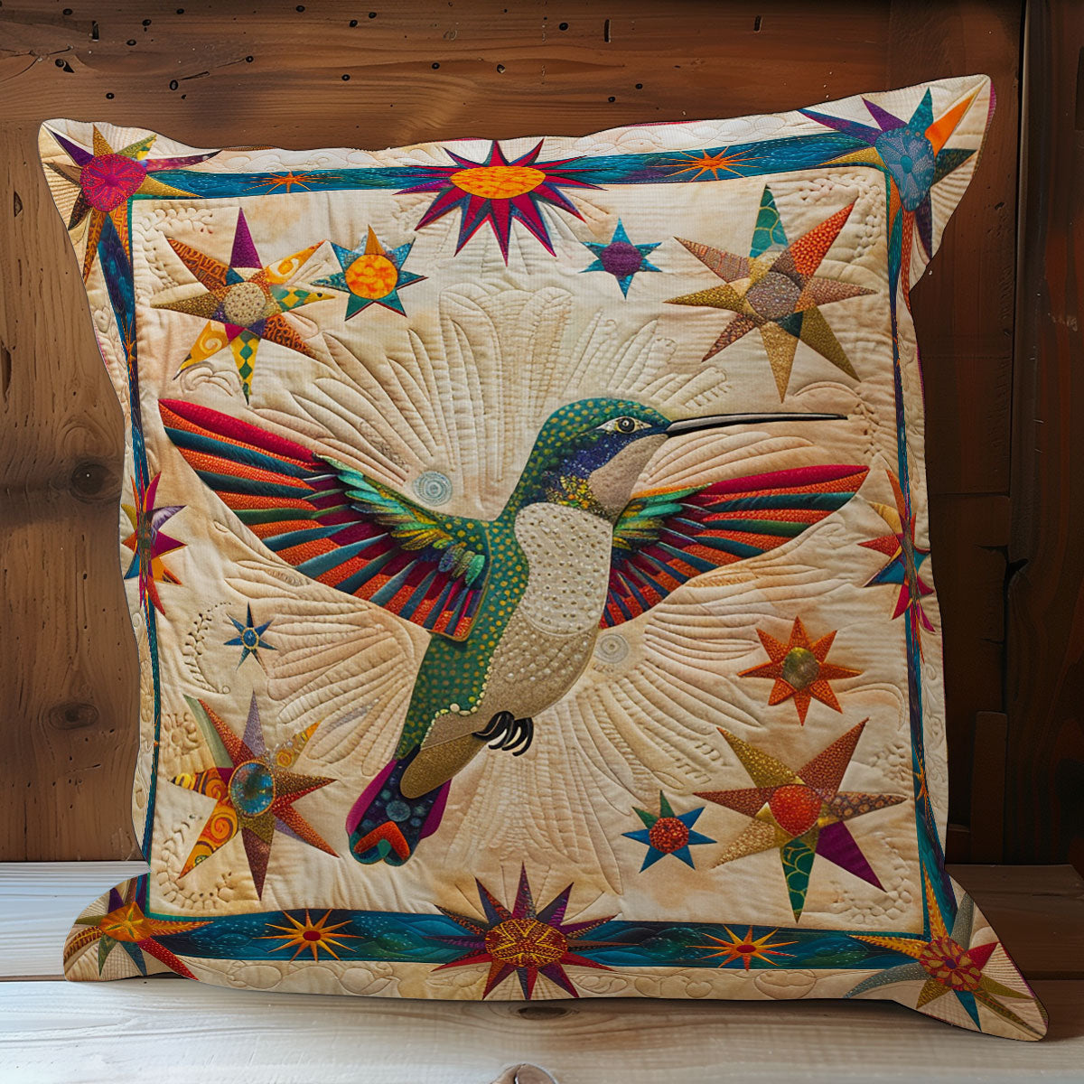 Hummingbird And Stars XR2007017CL Quilt Pillow Case