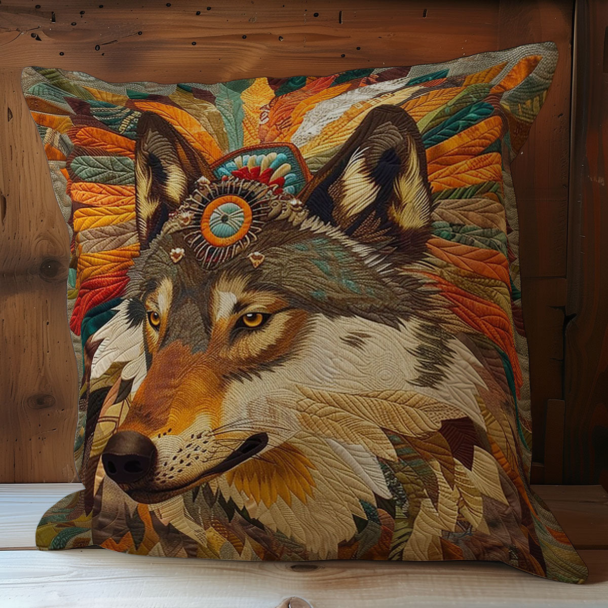 Wolf Brown WO2507018CL Quilt Pillow Case