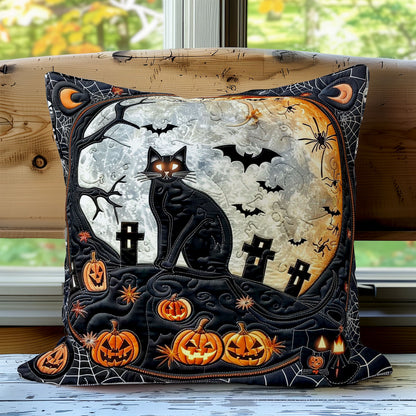 Black Cat Halloween WO1008021CL Quilt Pillow Case