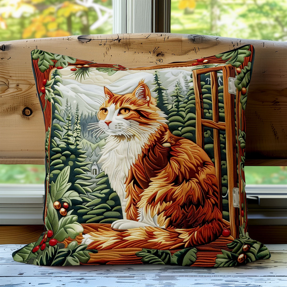 Cat And Berries WO2008030CL Quilt Pillow Case