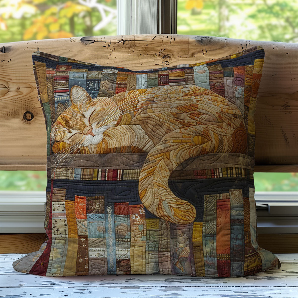 Cat Sleep On Bookshelves WO2607015CL Quilt Pillow Case