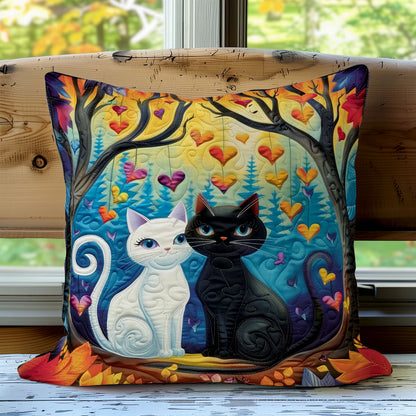 Cats And Heart Tree WO2008031CL Quilt Pillow Case