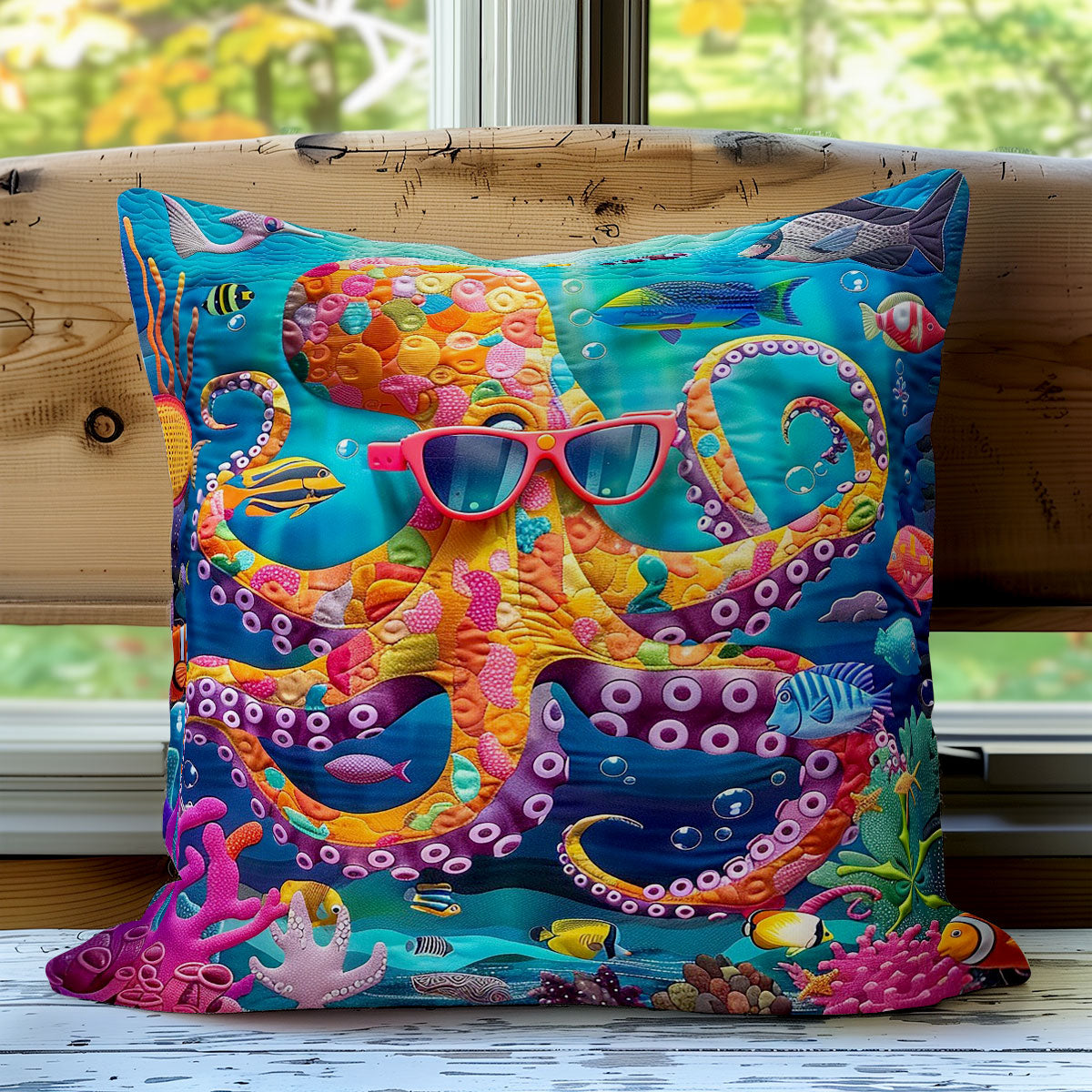 Colorful Ocean WO1008013CL Quilt Pillow Case