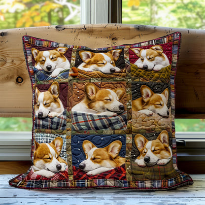 Corgi Dogs Warm WO2808045CL Quilt Pillow Case