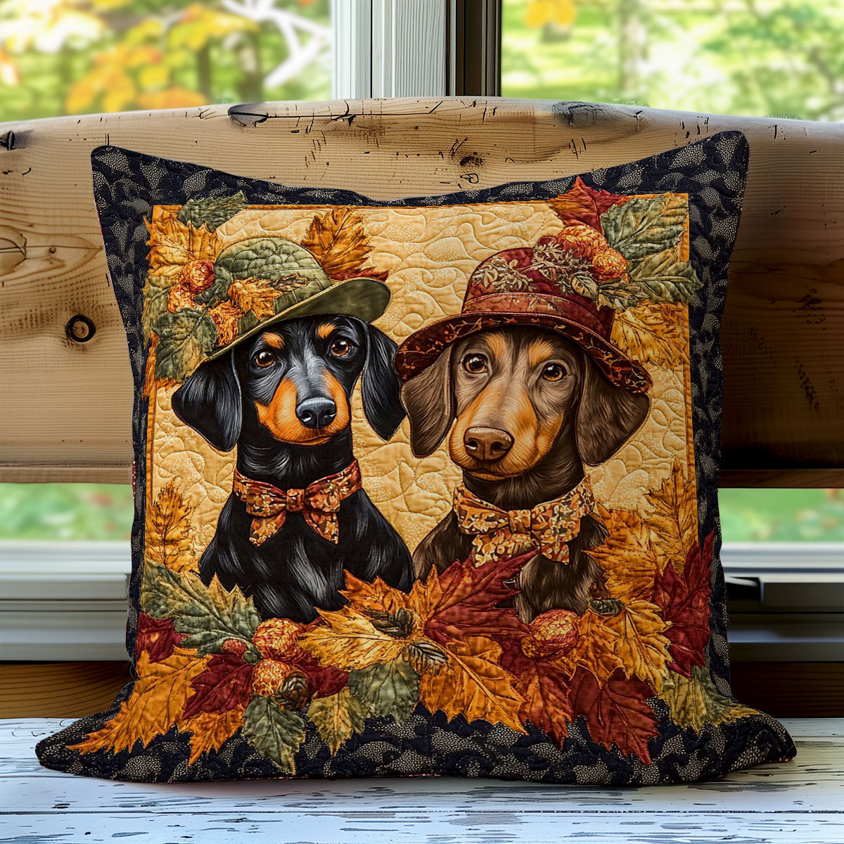 Dachshund WO0608033CL Quilt Pillow Case