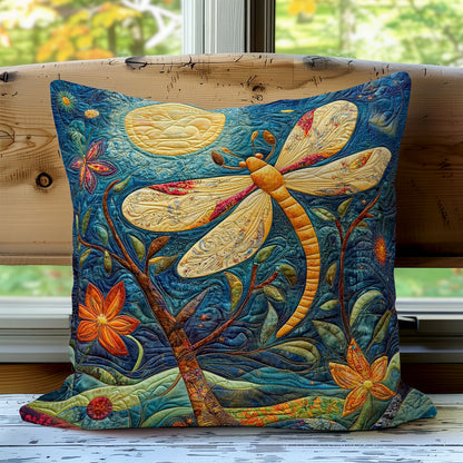 Dragonfly And The Moonlight WO0108048CL Quilt Pillow Case