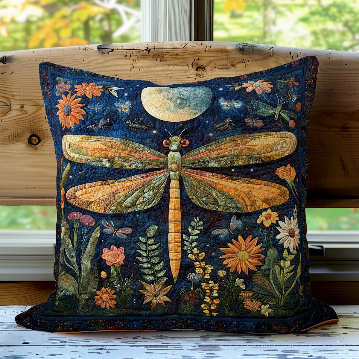 Dragonfly In The Night WO0108047CL Quilt Pillow Case