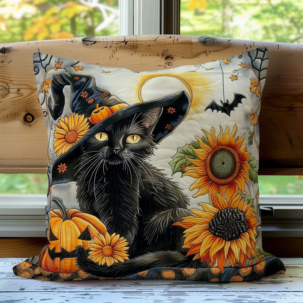 Enchanted Feline WO0808038CL Quilt Pillow Case