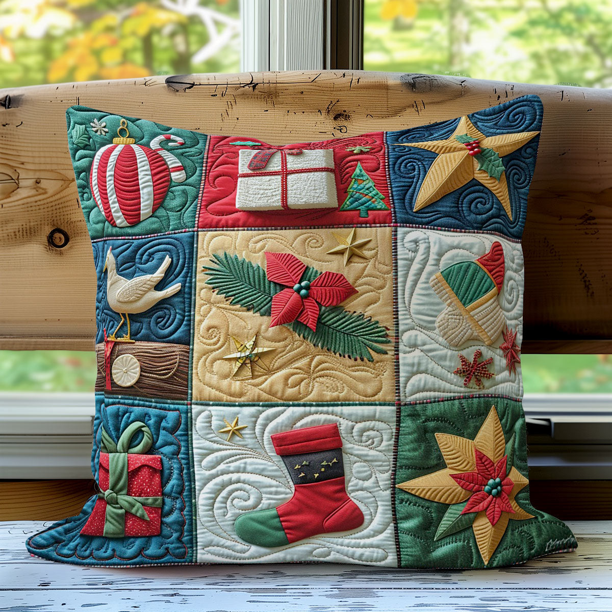 Festive Cheer WO1008034CL Quilt Pillow Case