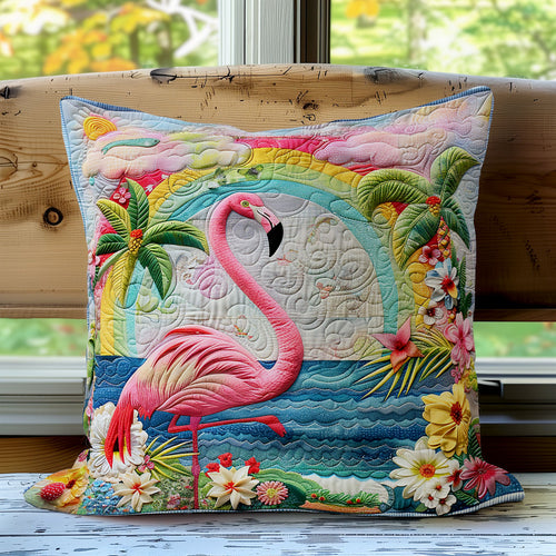 Flamingo And Rainbow WO2008036CL Quilt Pillow Case