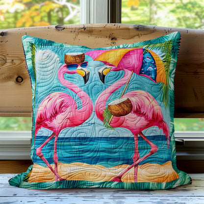 Flamingo At The Beach WO1008001CL Quilt Pillow Case